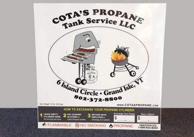 Cota's Propane Tank Sign