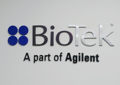 Biotek Reception Sign