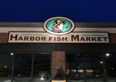 Harbor Fish Market Custom Building Sign