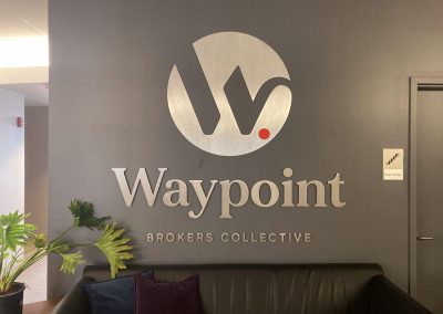 Waypoint Reception Wall Sign