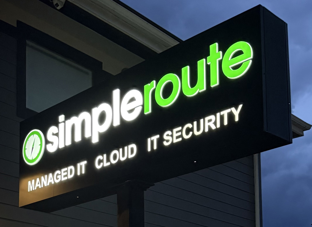 Simple Route Light Up Commercial Sign